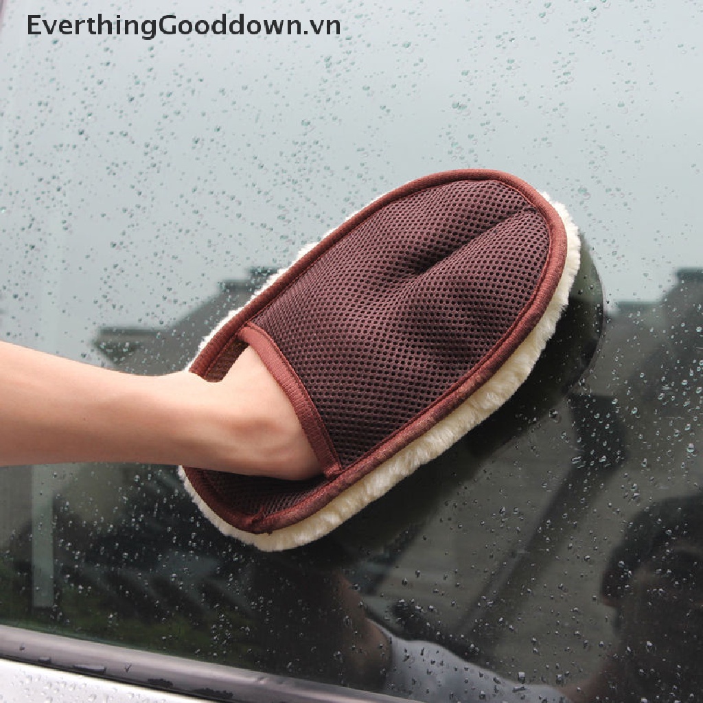 Everthinggooddown Găng Tay Lông Cừu Siêu Mềm Vệ Sinh Xe Hơi
