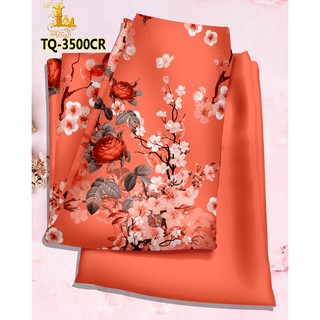 [HOT] Vải áo dài in 3D họa tiết hoa đẹp, chất lụa mềm, hình thật