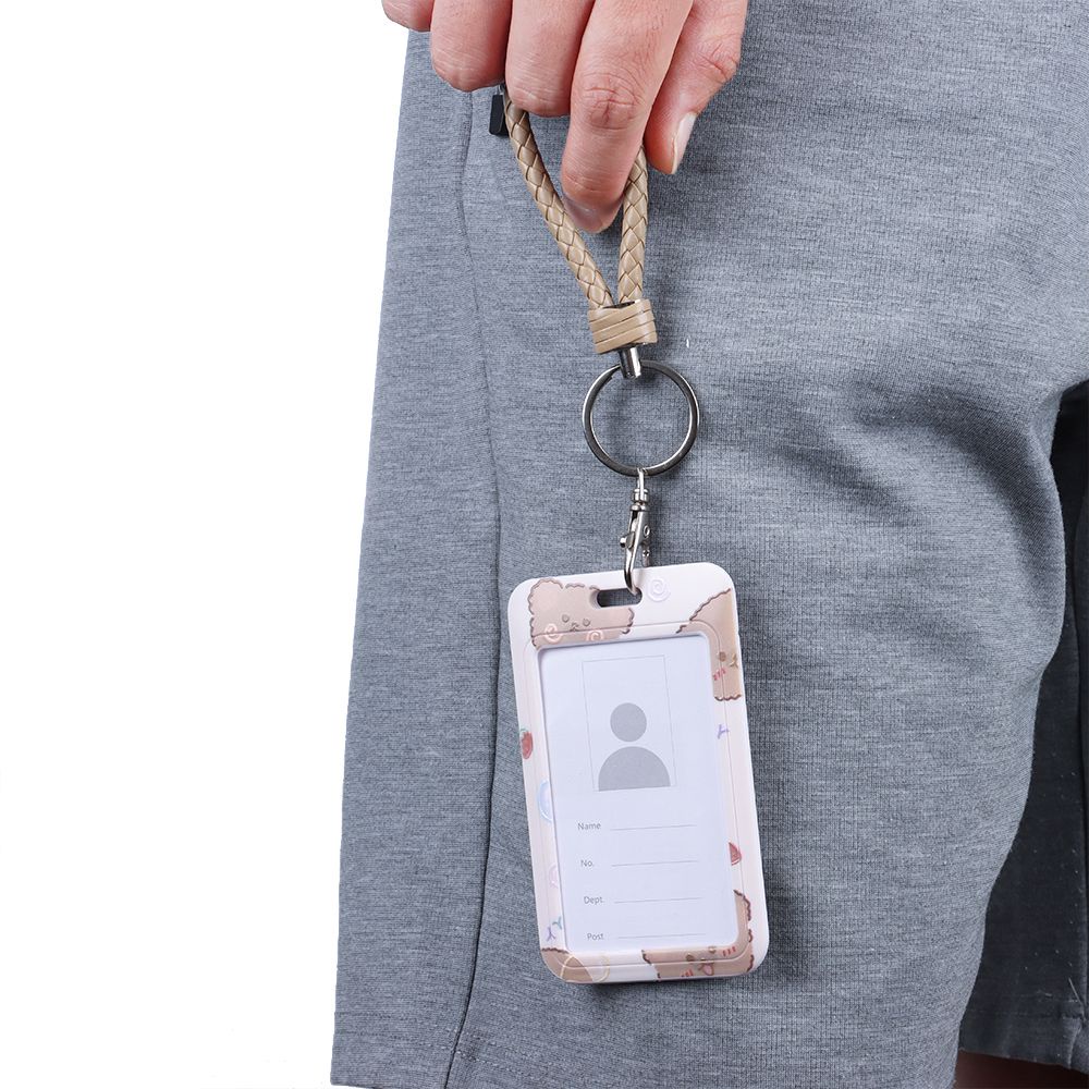 Bao thẻ tên xe buýt họa tiết hoạt hình đáng yêu tiện lợi