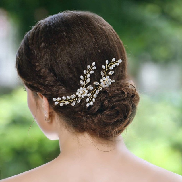 Trâm cài tóc cô dâu hoa ngọc trai cao cấp sang trọng quý phái (mẫu cài YV002) giá bán 1 cái