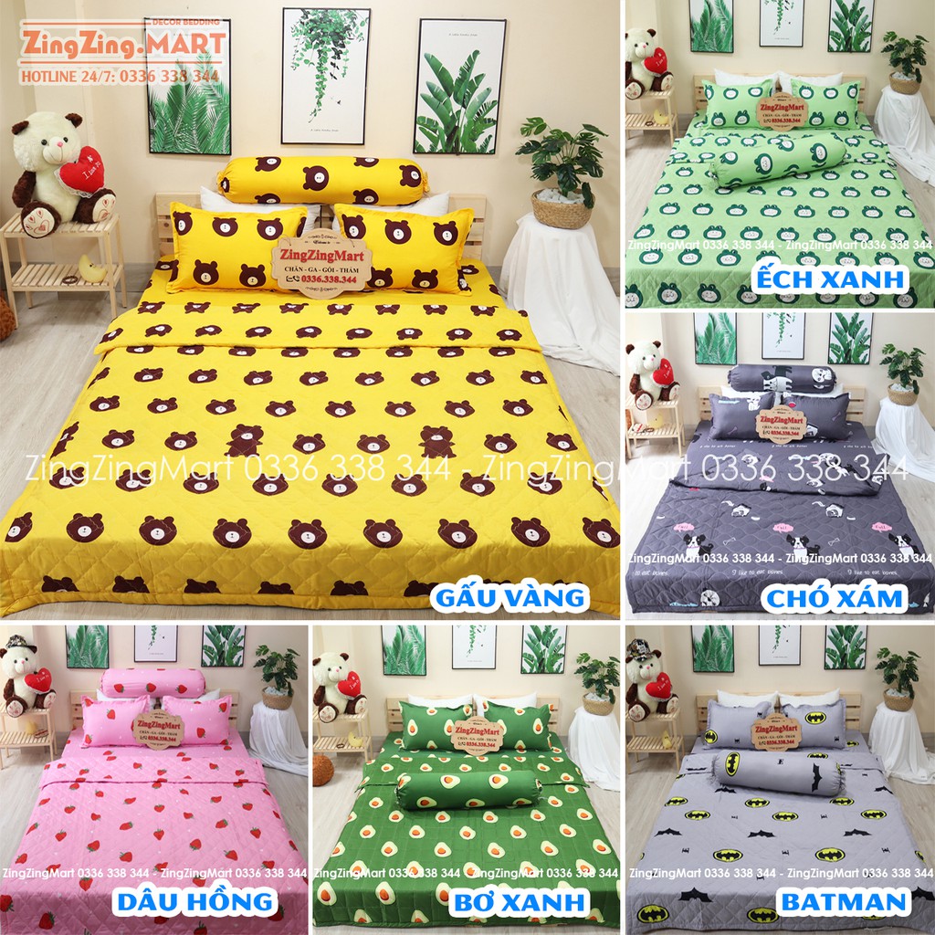 Chăn Hè Dâu Hồng Poly Cotton Chất Vải Mềm (Shop có bán thêm ga gối cùng mẫu)