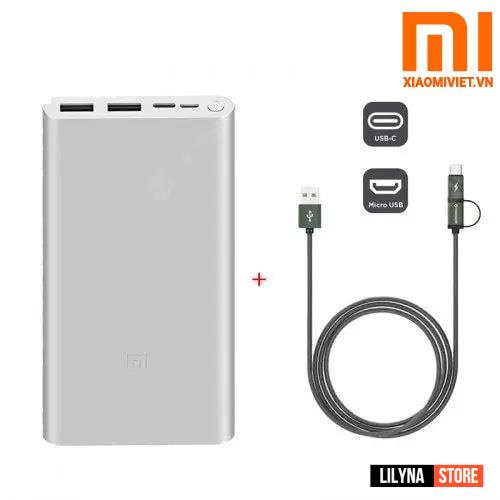 Pin Dự Phòng Xiaomi Gen 3 - Sạc Dự Phòng 10000mAh - 20000mAh -bảo hành 1 năm