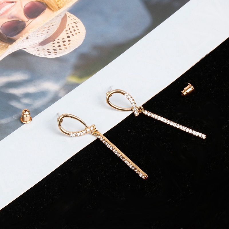 Bông Tai Bạc 925 Đính Đá Phong Cách Hàn Quốc Cho Nữ