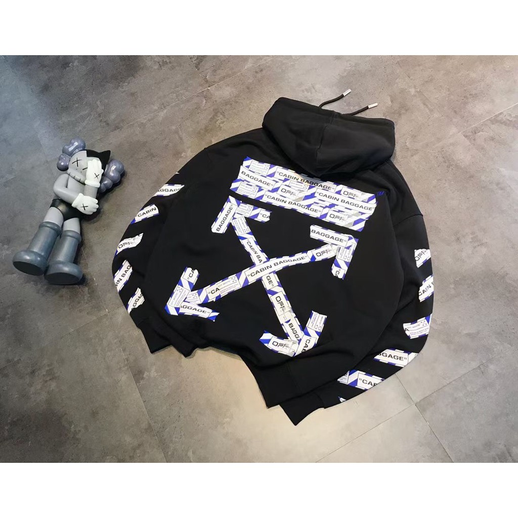 [Babe I'm Real] Áo Hoodie Off White Full minilogo  FW21 ( Full Tag, mac,... )