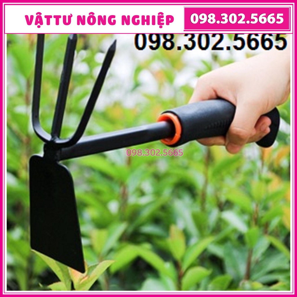 Dụng cụ làm vườn cuốc, cào 2 trong 1 dài 30cm tiện dụng rẻ nhất, tốt nhất thị trường