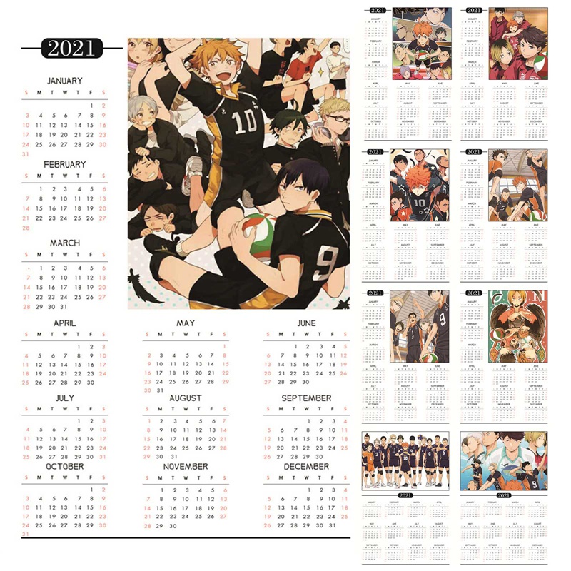 Poster Treo Tường In Hình Cầu Thủ Bóng Chuyền Haikyuu 2021 A3