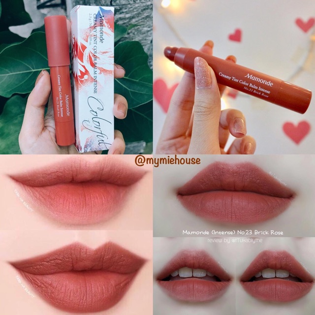 SON MAMONDE CREAMY TINT COLOR BALM INTENSE MÀU 23 - Brick rose | BigBuy360 - bigbuy360.vn