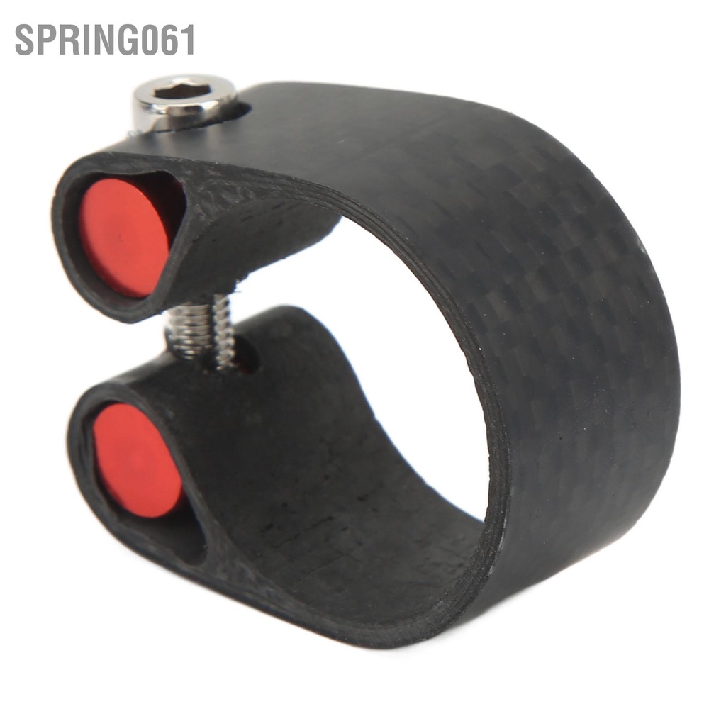 Spring061 Kẹp cột an toàn dành cho xe đạp dây buộc bằng sợi carbon leo núi Clip màu đen cắt CNC Cổ áo đường bộ
