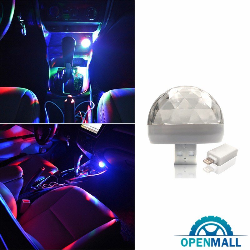 Đèn LED nhiều màu sắc cổng sạc USB trang trí xe ô tô