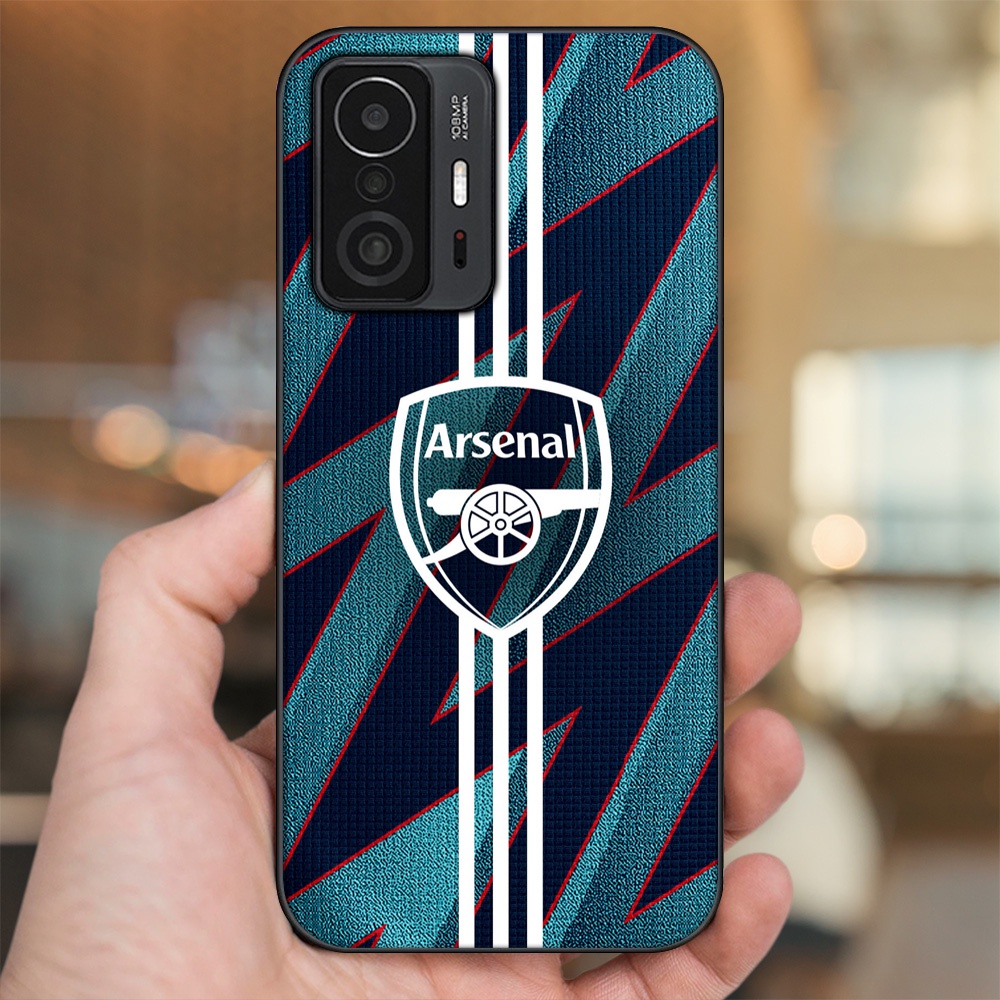 Ốp lưng Xiaomi 11T viền đen in hình Arsenal FC