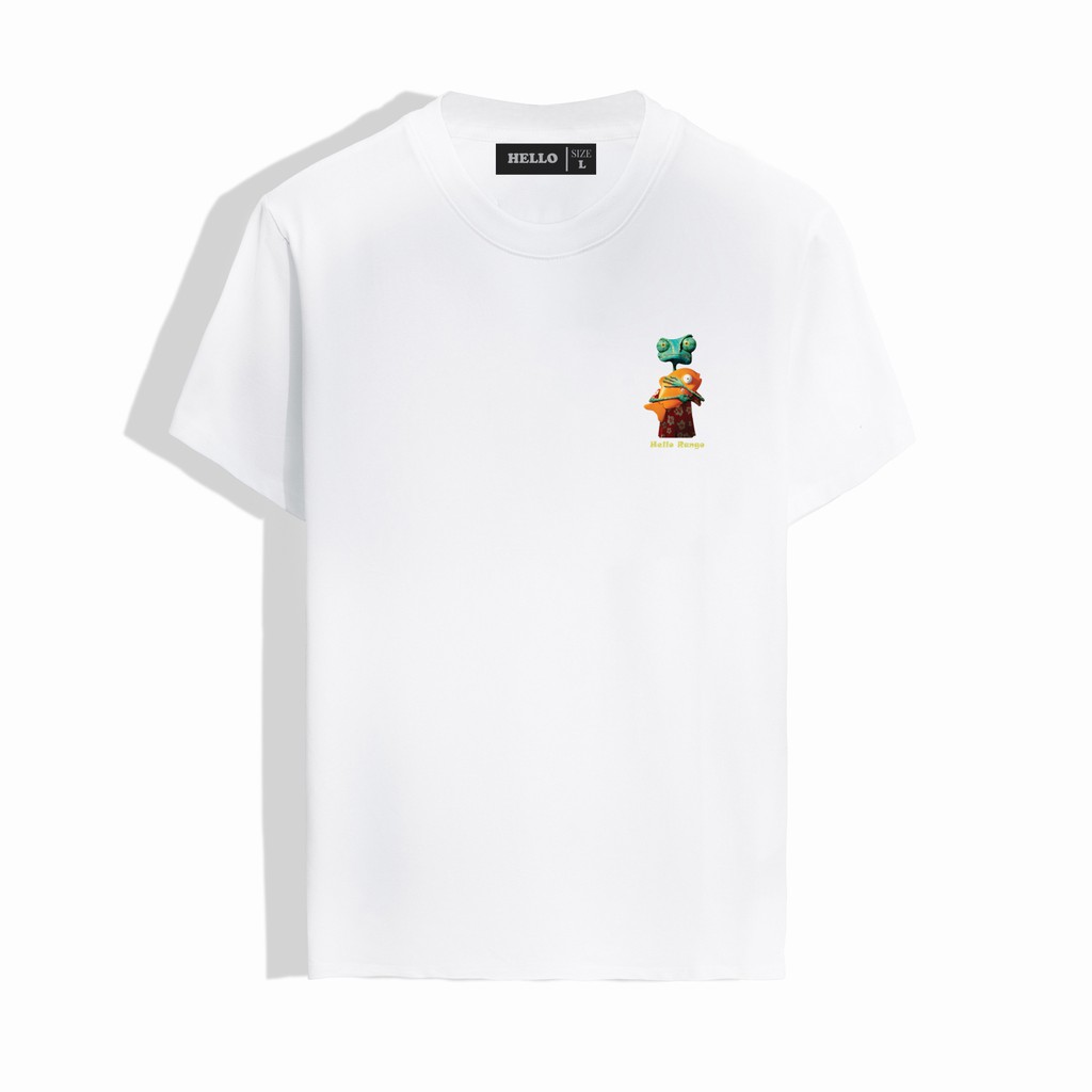 Áo thun form rộng tay lỡ unisex Hello , Áo phông form rộng nam nữ in hình Rango ATL019 100% cotton tự nhiên | BigBuy360 - bigbuy360.vn