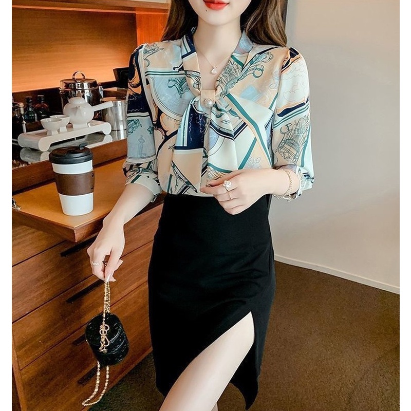Áo Sơ Mi Vải Voan Lụa Dáng Rộng Phong Cách Vintage Trẻ Trung Thời Trang Mùa Hè 2022