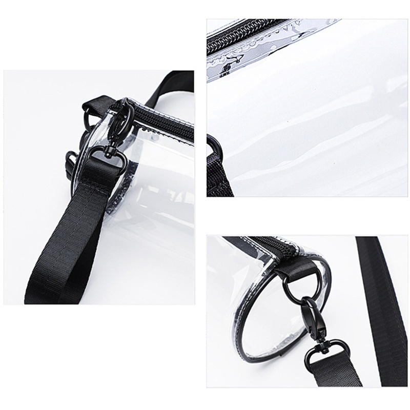 Túi Đeo Chéo Vai Kiểu Thể Thao Màu Trong Suốt Dành Cho Nam Nữ