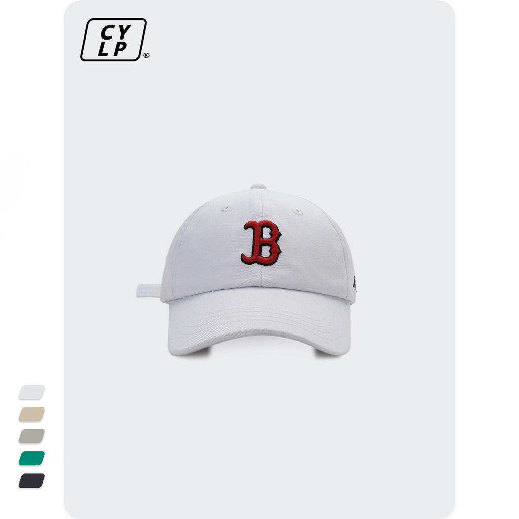 Nón Lưỡi Trai Mềm Thêu Chữ B Màu Xanh Lá Phong Cách Hàn Quốc