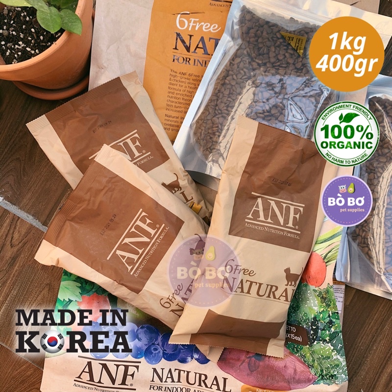Hạt thức ăn cho mèo ANF 6free 400gr