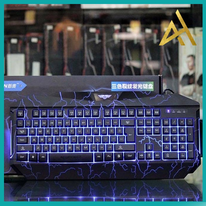 Bàn Phím Gaming Chính Hãng Đèn LED NEWMEN GL-800 Chuyên Game Bàn phím Giả Cơ Máy Tính PC Laptop Keyboard Có Dây