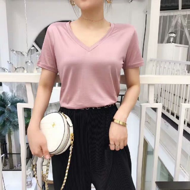 ÁO THUN COTTON CỔ TIM MỀM MỊN | BigBuy360 - bigbuy360.vn