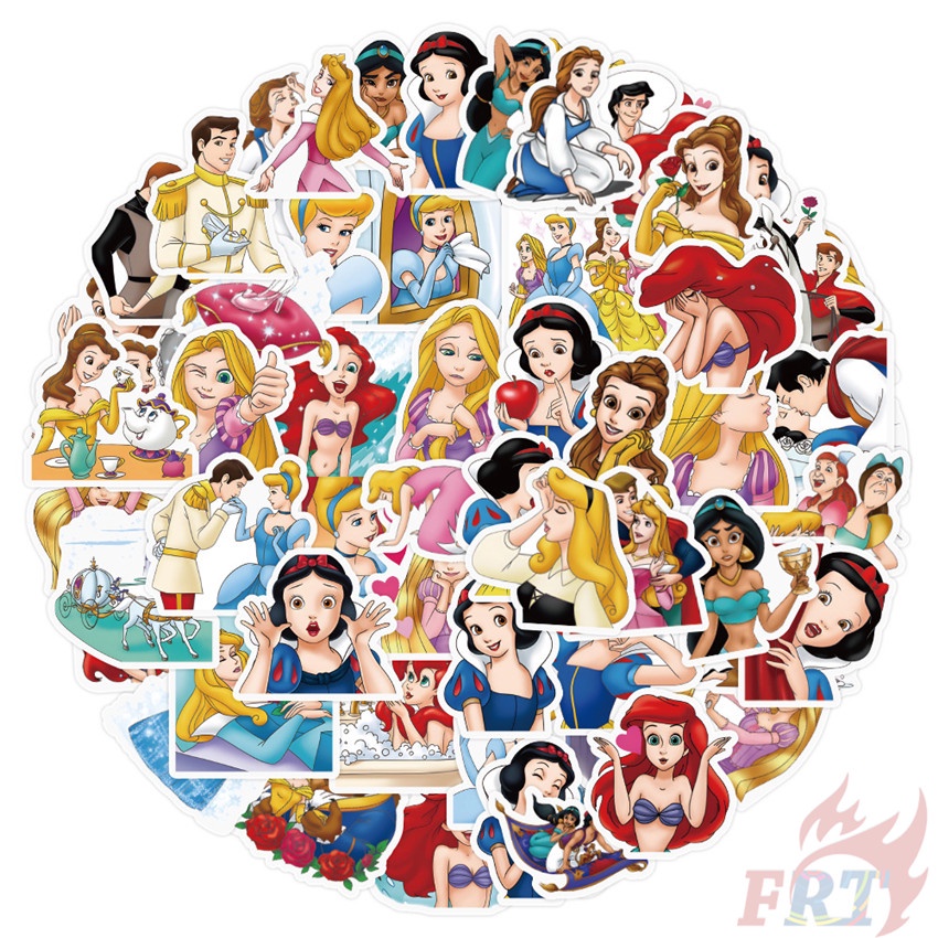 56 Cái / Bộ ☆ Hình Dán Công Chúa Disney Phối ☆ Sticker Dán Tường Chống Thấm Nước Thời Trang