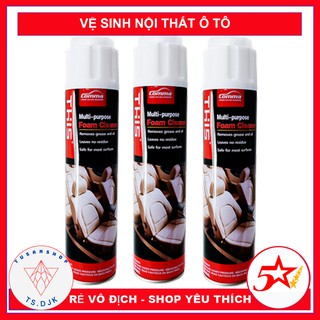 Chai xịt vệ sinh nội thất ô tô, Làm sạch ghế Sofa, ghế da, ghế Nỉ, Ghế Vải Foam Cleaner Chính Hãng THIS