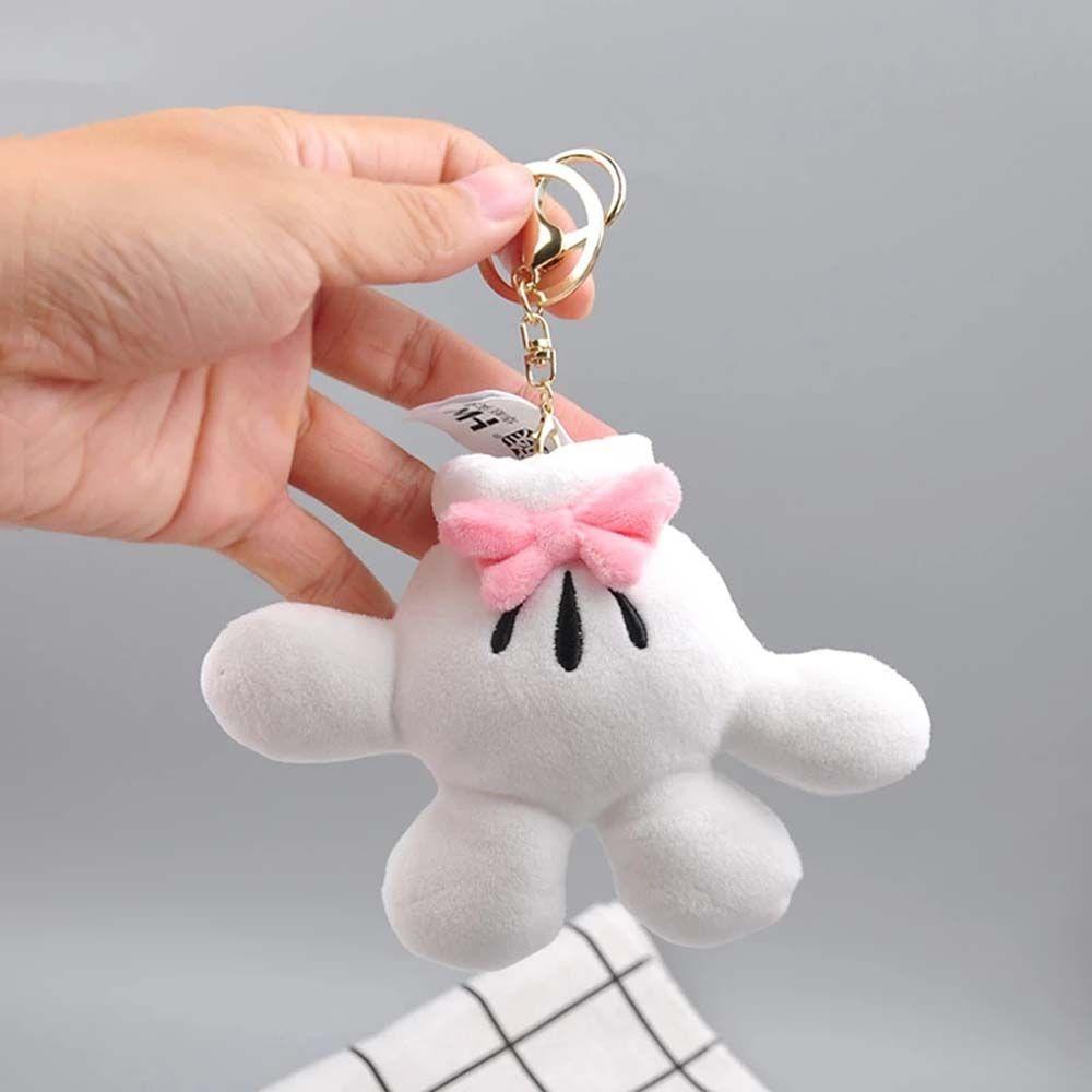 Móc Khóa Hình Bàn Tay Chuột Mickey Nhồi Bông Dễ Thương