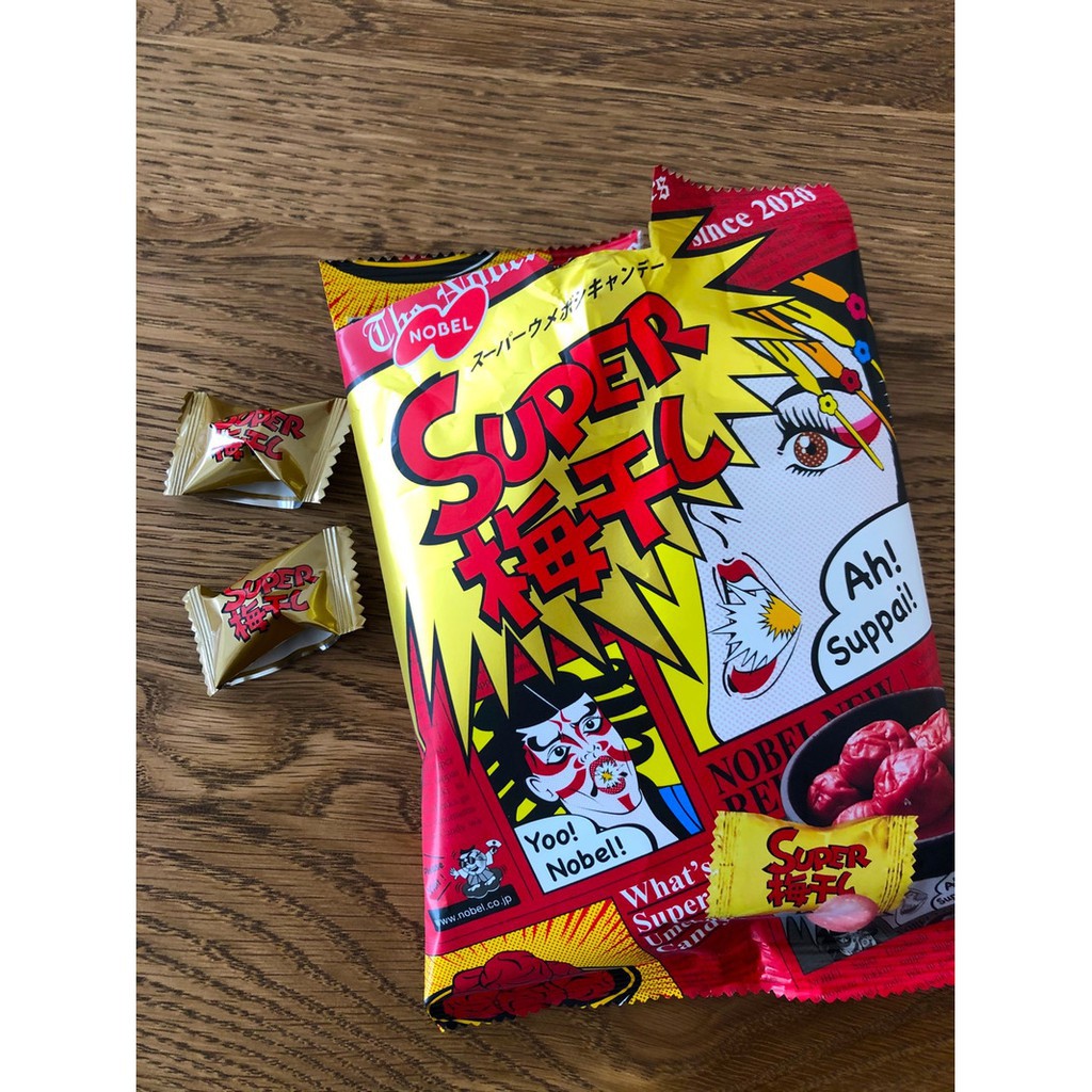 (5 loại) Kẹo siêu chua Super Candy, Lemon, Soda, Cola, Umeboshi (90gr)