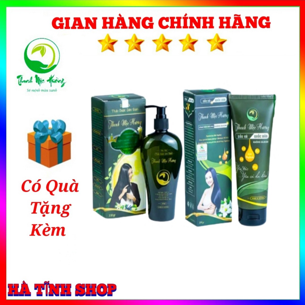 Combo dầu gội & dầu xả THANH MỘC HƯƠNG sạch gàu mượt tóc kích thích mọc tóc ngăn rụng tóc hàng chính hãng