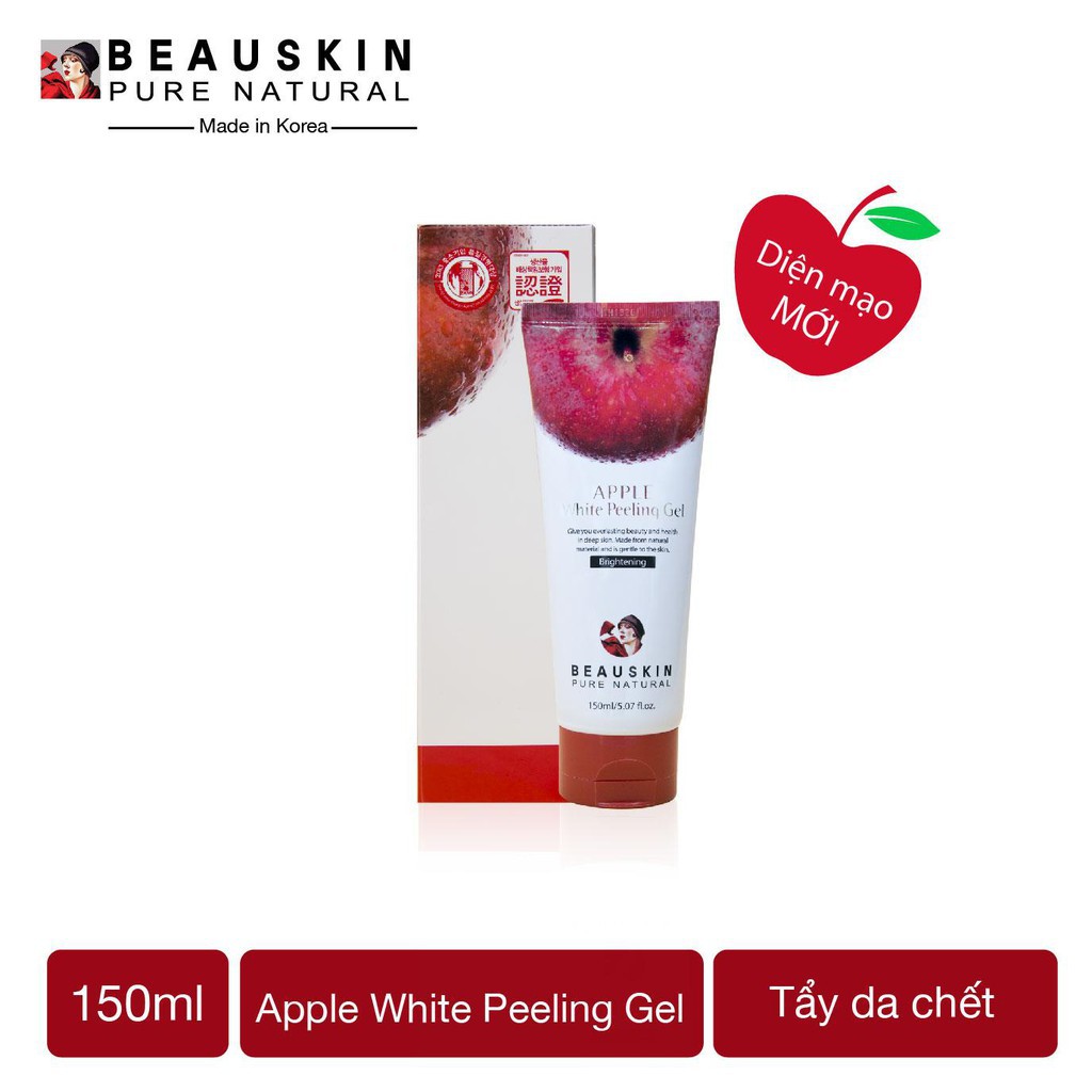 [ NEW ] - Tẩy da chết táo sạch mụn cám, sáng mịn da Beauskin APPLE WHITE PEELING GEL THẾ HỆ MỚI 150ml