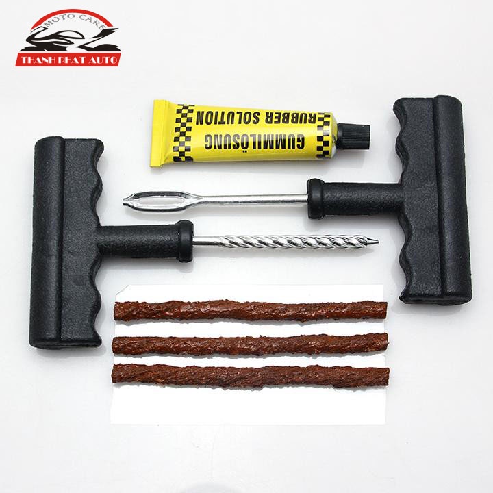 Bộ sản phẩm vá vỏ xe không ruột cao cấp Tire Plugs Insert Tool