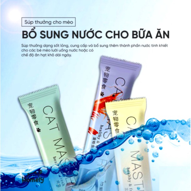 SOUP thưởng Cat Master gói 18 gam thanh lớn siêu ngon, súp thưởng cho chó mèo