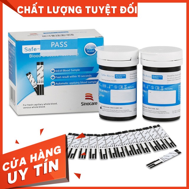 Que thử Đường Huyết Sinocare Safe Accu lọ 25