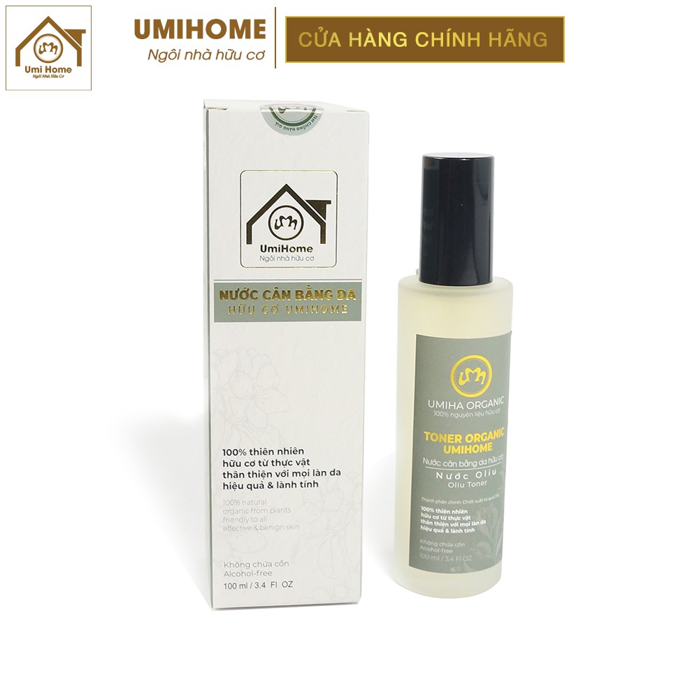 Toner Oliu hữu cơ UMIHOME 50/100ml cân bằng dưỡng ẩm cho da hiệu quả