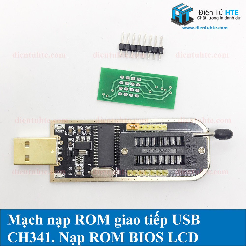 Mạch nạp ROM FLASH EEPROM SPI giao tiếp USB CH341 [HTE Quy Nhơn CN2]