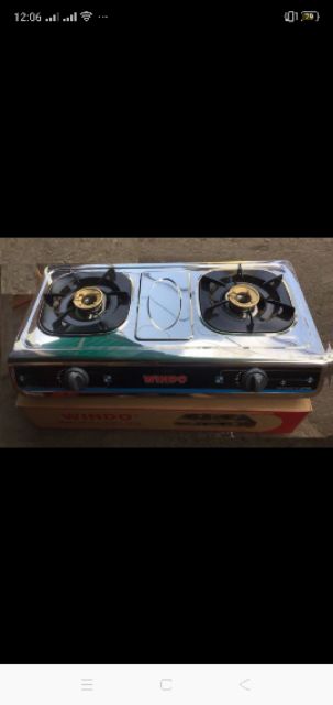 Bếp gas đôi mặt inox