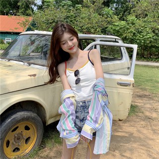 Áo crop 2 dây màu hàng nhập QC