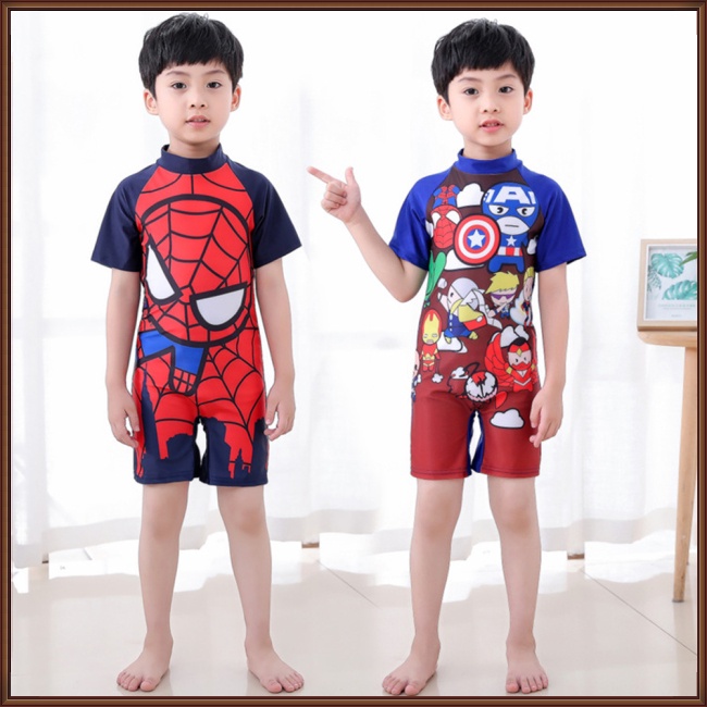 Bộ Đồ Bơi Đi Biển In Họa Tiết Hoạt Hình Dễ Thương Cho Bé Trai