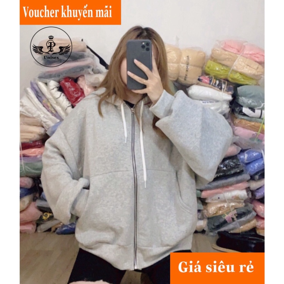 [PHUOHA99K] Áo Khoác Nỉ Trơn Form Rộng Unisex , Áo Hoodie Trơn Form Rộng Dây Kéo ( kèm ảnh ,video thật shop tự quay ) | BigBuy360 - bigbuy360.vn