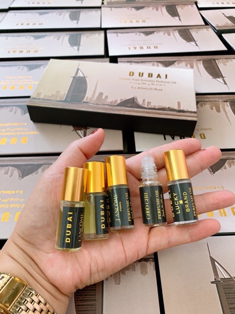 Set nước hoa mini Dubai, 5 mùi 15ml, dạng lăn, hàng chuẩn. | BigBuy360 - bigbuy360.vn