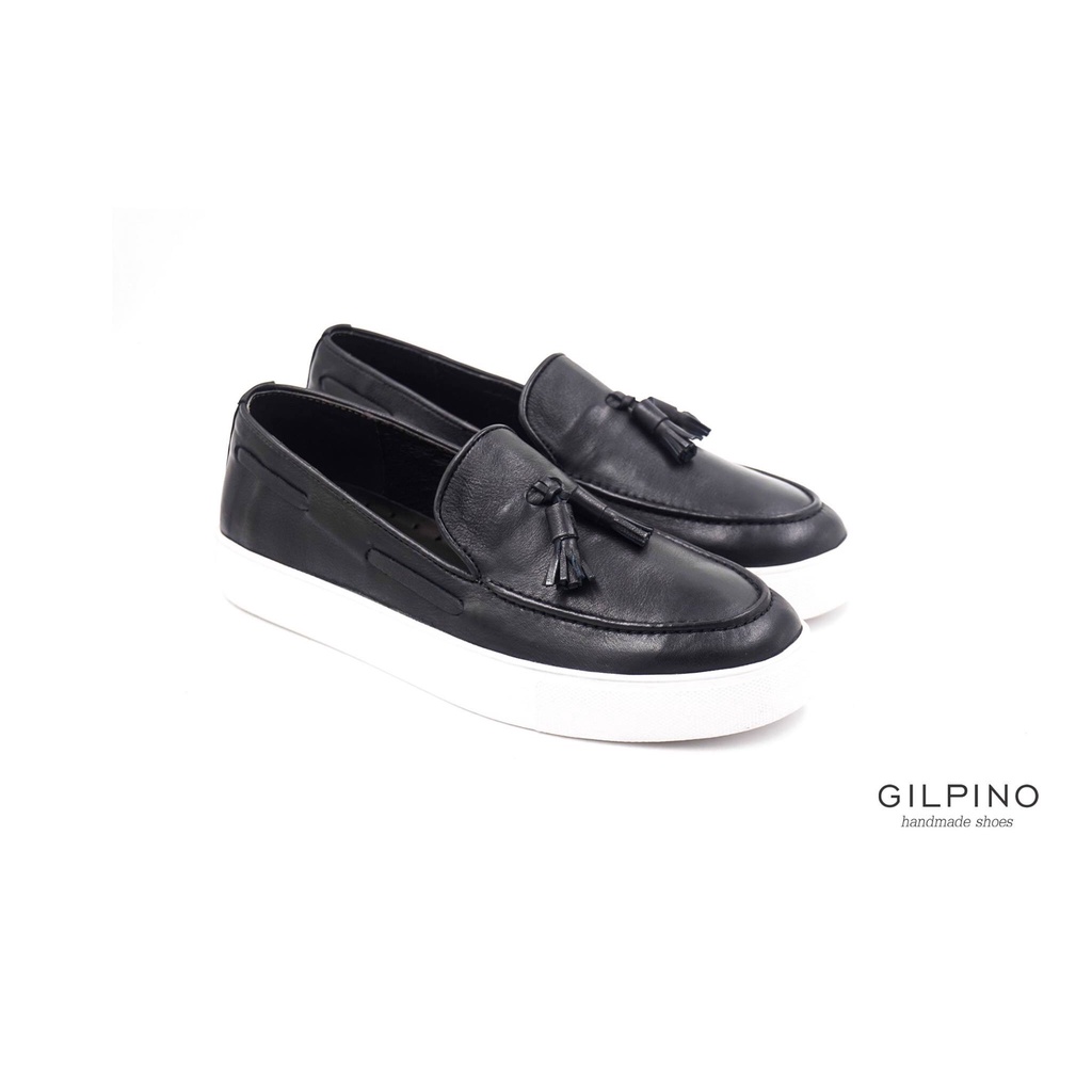 Giầy Loafers Air 03 Sneaker Leather - Màu Black - Da thật bảo hành 1 năm