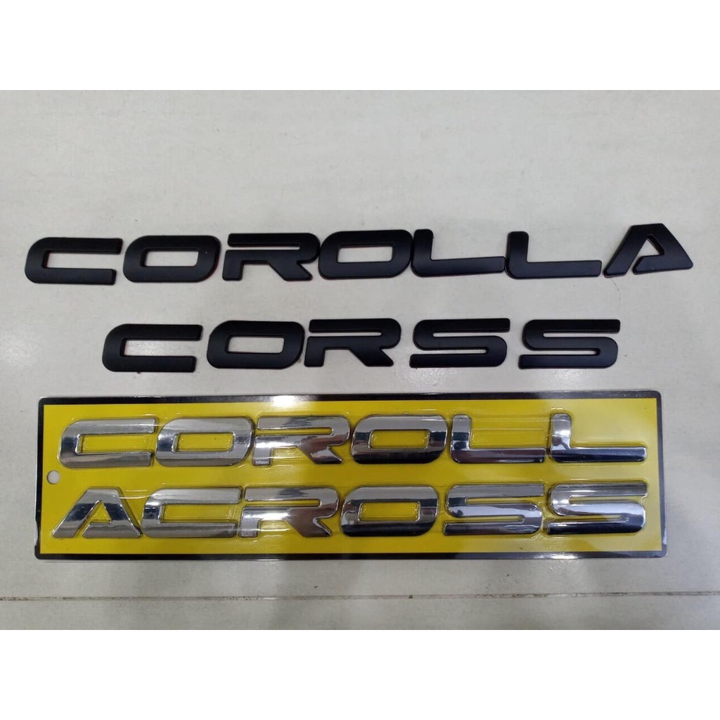 Xả - Logo chữ Corolla Cross 3D nổi dán trang trí xe Toyota Corolla Cross