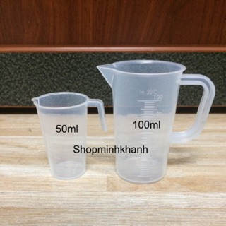 Ca đong thể tích có vạch chia 50ml 100ml/ Ca chia ml