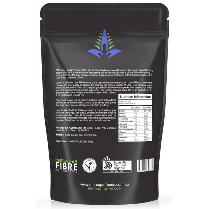 Hạt chia đen Black Bag  500g ngăn ngừa tiểu đường và giảm cân