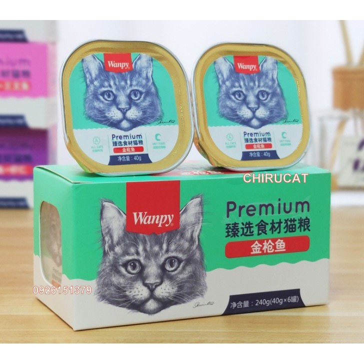 Pate Wanpy Premium Cá Ngừ,Cá Hồi,Tôm,Gà,Cá Tuyết Mix Vị 40 gr