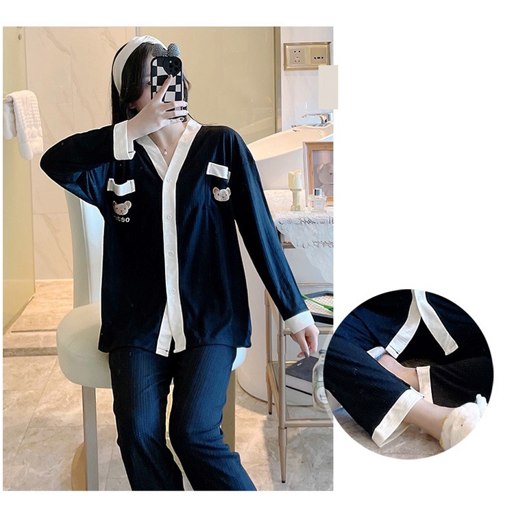 PIJAMA Dài Tay Mặc Nhà Thường SAQ297