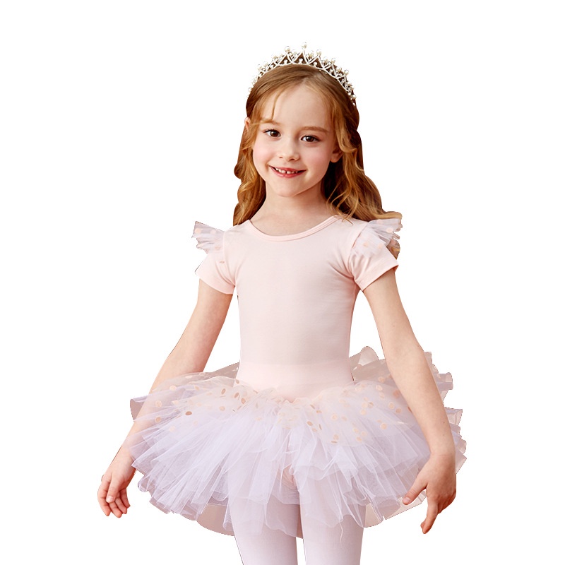 Đầm Tutu Múa Ba Lê Màu Hồng Nhạt / Tím / Xanh Dương Nhạt Dễ Thương Cho Bé Gái