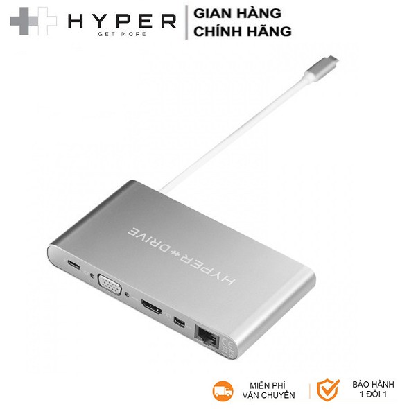 Cổng chuyển HyperDrive Ultinmate USB-C Hub Silver -GN30