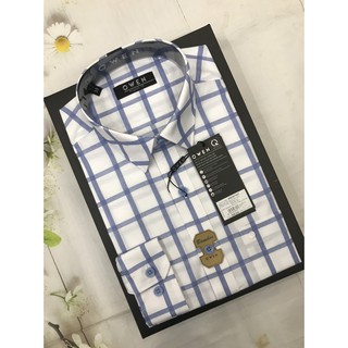 ÁO SƠ MI NAM DÀI TAY OWEN MỚI 2020 AR23079 KẺ CARO TO XANH TRẮNG