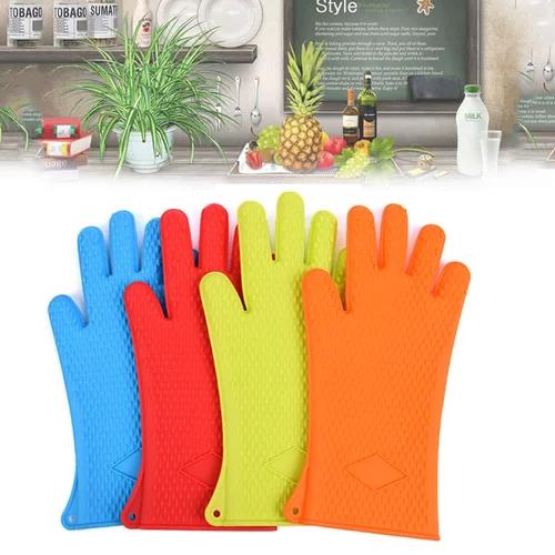 Silicone Glove Kitchen Heat Resistant Gloves Cooking Baking BBQ Oven Gloves
