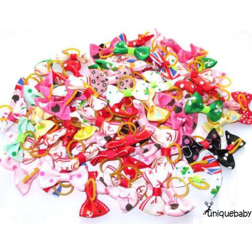 Set 20 dây nơ cột tóc trang trí thú cưng dễ thương