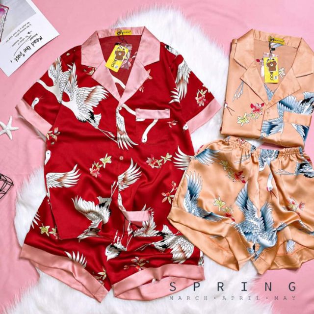 Pijama đồ bộ lụa satin