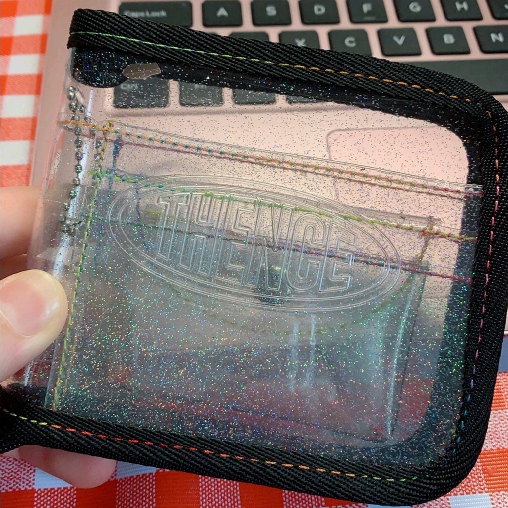 Ví Nhựa Pvc Trong Suốt Đính Kim Tuyến Lấp Lánh